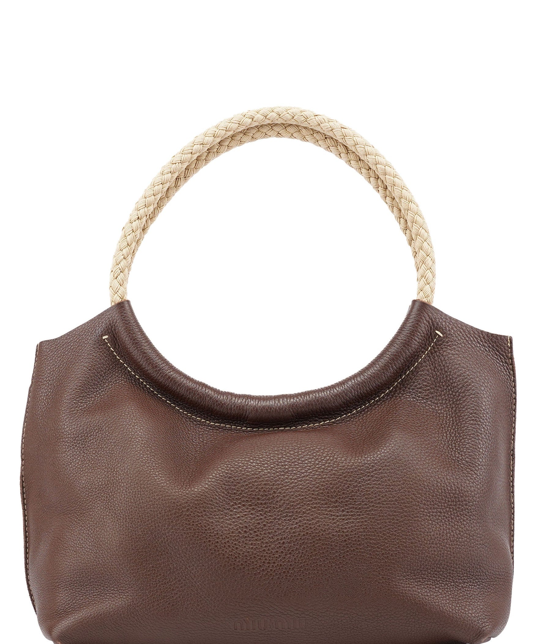 Miu Miu Brown Leather Rope Shoulder Bag