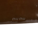 Miu Miu Brown Patent Leather Top Handle Bag