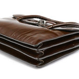 Miu Miu Brown Patent Leather Top Handle Bag