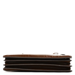 Miu Miu Brown Patent Leather Top Handle Bag