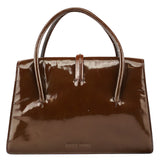 Miu Miu Brown Patent Leather Top Handle Bag