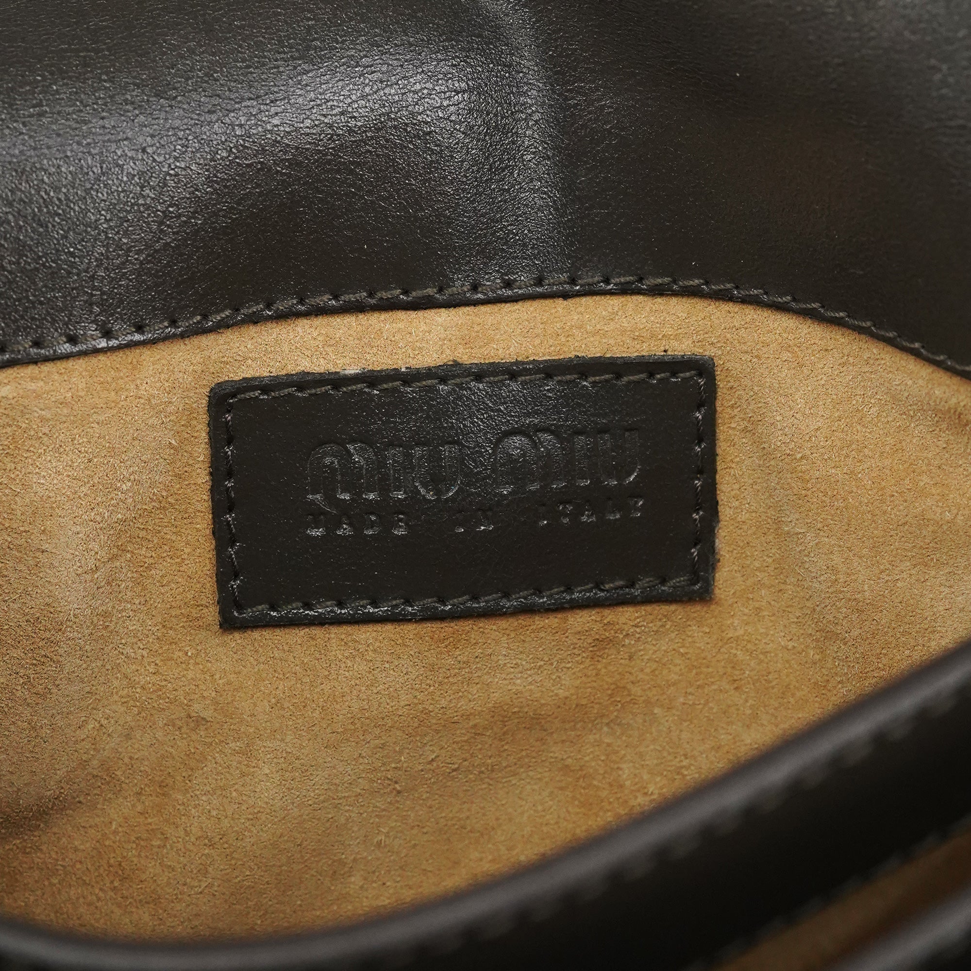 Miu Miu Brown Patent Leather Top Handle Bag