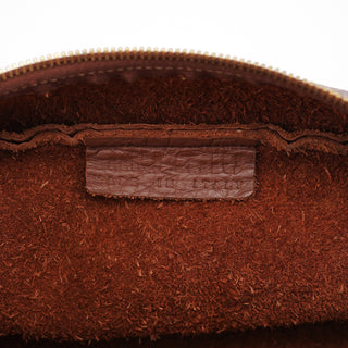 Miu Miu Brown Pebbled Leather Shoulder Bag