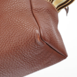Miu Miu Brown Pebbled Leather Shoulder Bag