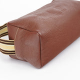 Miu Miu Sac porté épaule en cuir grainé marron