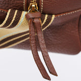 Miu Miu Sac porté épaule en cuir grainé marron