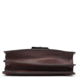 Miu Miu Brown Textured Leather Buckle Shoulder Bag