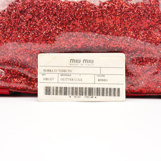 Miu Miu Burgundy Plastic Glitter Shoulder Bag