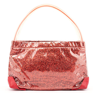 Miu Miu Burgundy Plastic Glitter Shoulder Bag