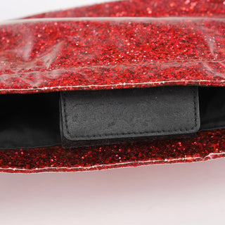 Miu Miu Burgundy Plastic Glitter Shoulder Bag