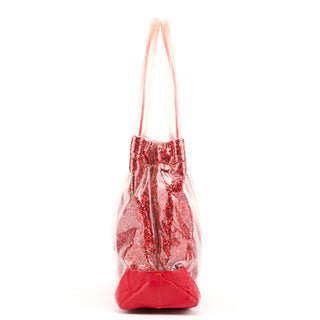 Miu Miu Burgundy Plastic Glitter Shoulder Bag