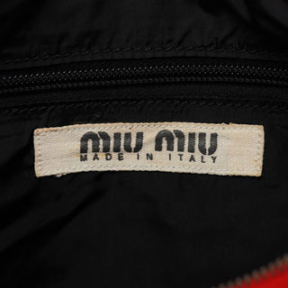 Miu Miu Coral Red Mesh Hobo Shoulder Bag