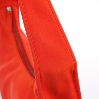 Miu Miu Coral Red Mesh Hobo Shoulder Bag