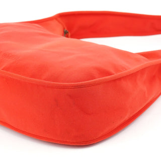 Miu Miu Coral Red Mesh Hobo Shoulder Bag