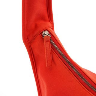 Miu Miu Coral Red Mesh Hobo Shoulder Bag