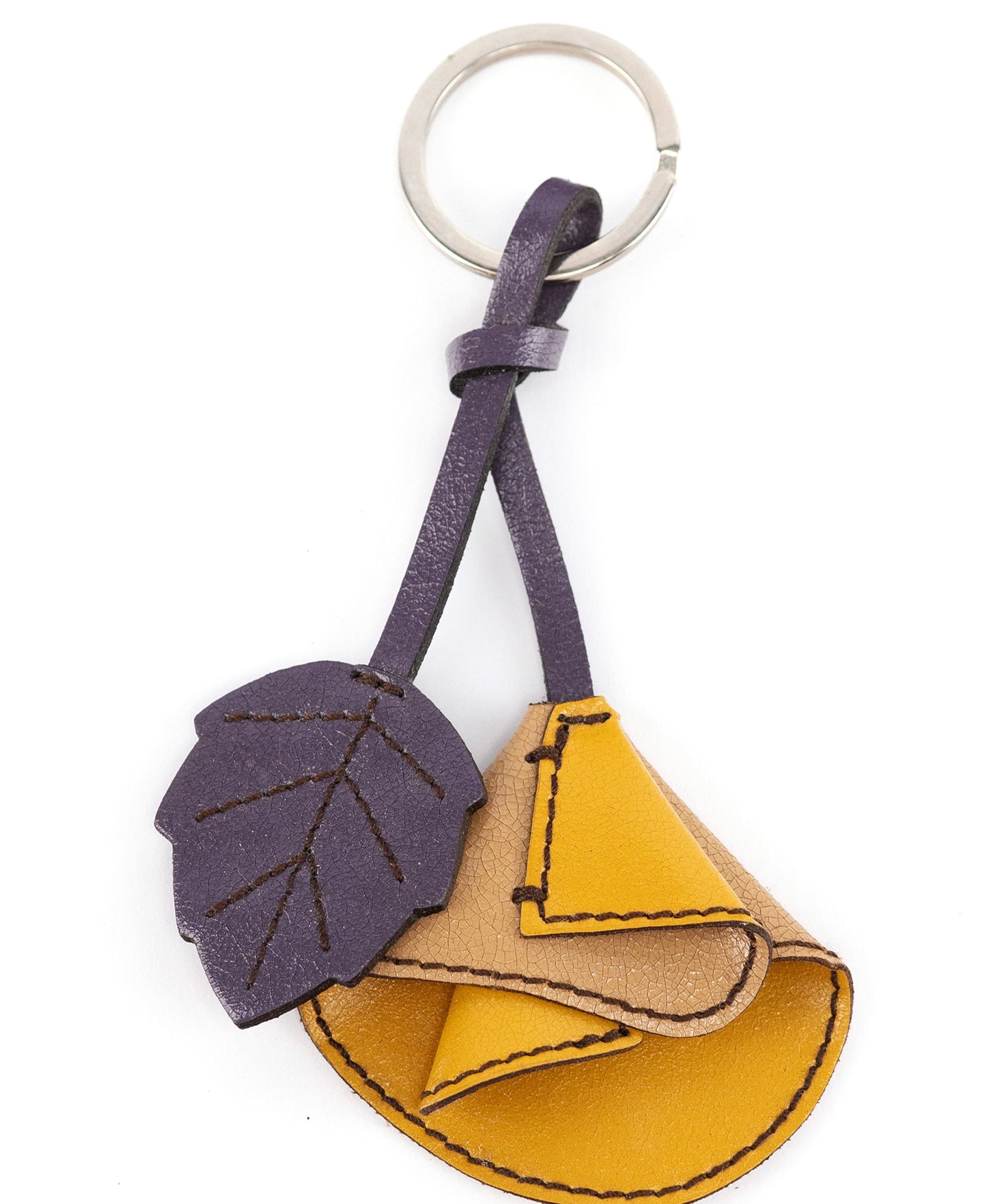 Miu Miu Fall 1999 Leather Leafs Keyring Bag Charm