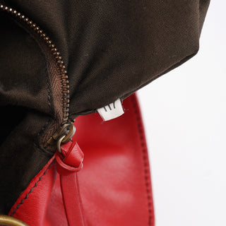 Miu Miu Fall 2003 Red Calfskin Turnlock Hobo Bag