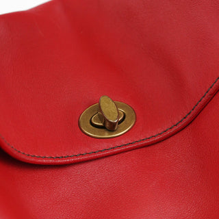 Miu Miu Fall 2003 Red Calfskin Turnlock Hobo Bag