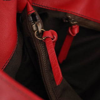 Miu Miu Fall 2003 Red Calfskin Turnlock Hobo Bag