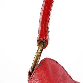 Miu Miu Fall 2003 Red Calfskin Turnlock Hobo Bag