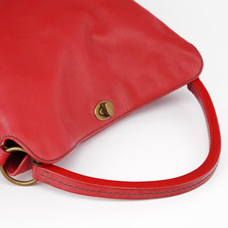 Miu Miu Fall 2003 Red Calfskin Turnlock Hobo Bag