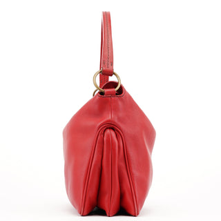 Miu Miu Fall 2003 Red Calfskin Turnlock Hobo Bag