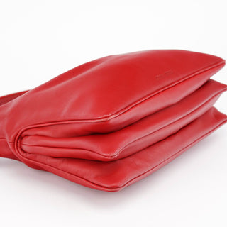 Miu Miu Fall 2003 Red Calfskin Turnlock Hobo Bag