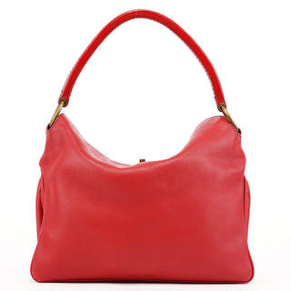 Miu Miu Fall 2003 Red Calfskin Turnlock Hobo Bag