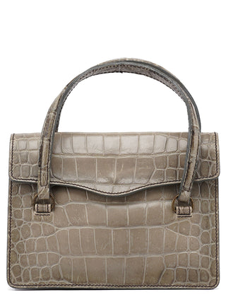 Miu Miu Grey Croc Embossed Tote Bag