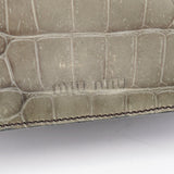 Miu Miu Grey Croc Embossed Tote Bag