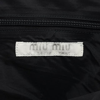 Miu Miu Grey Holographic Tweed Tote Bag