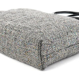 Miu Miu Grey Holographic Tweed Tote Bag