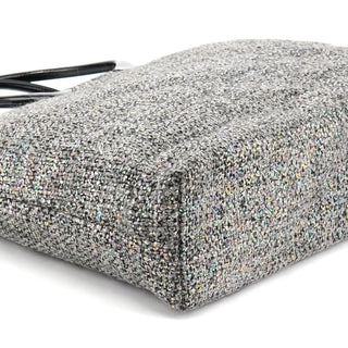 Miu Miu Grey Holographic Tweed Tote Bag