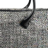 Miu Miu Grey Holographic Tweed Tote Bag