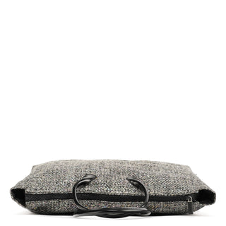 Miu Miu Grey Holographic Tweed Tote Bag