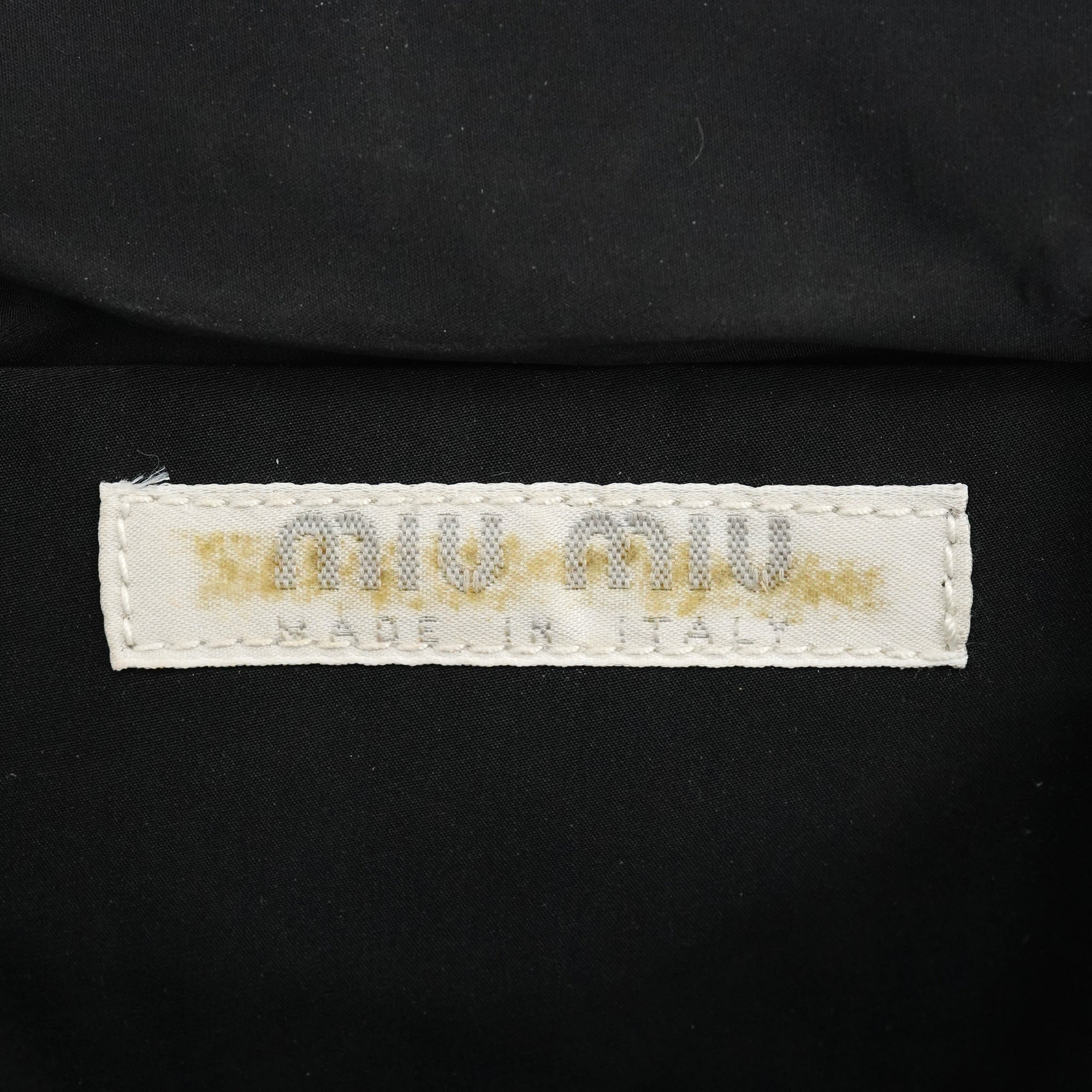 Miu Miu Grey Striped Wool Clutch Handbag