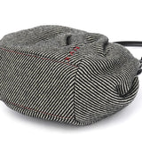 Miu Miu Grey Striped Wool Clutch Handbag