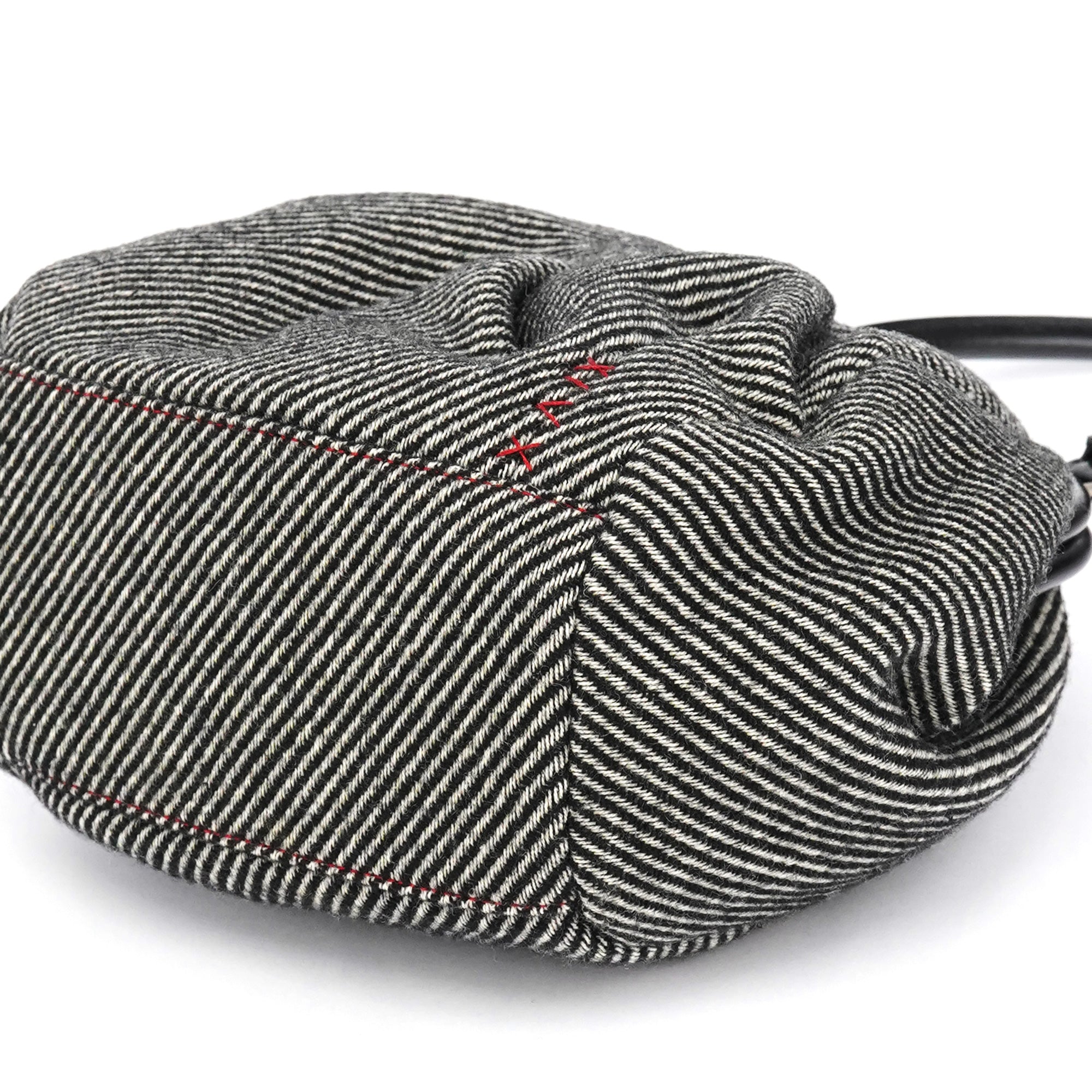 Miu Miu Grey Striped Wool Clutch Handbag