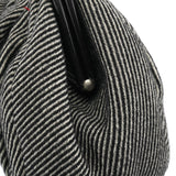 Miu Miu Grey Striped Wool Clutch Handbag