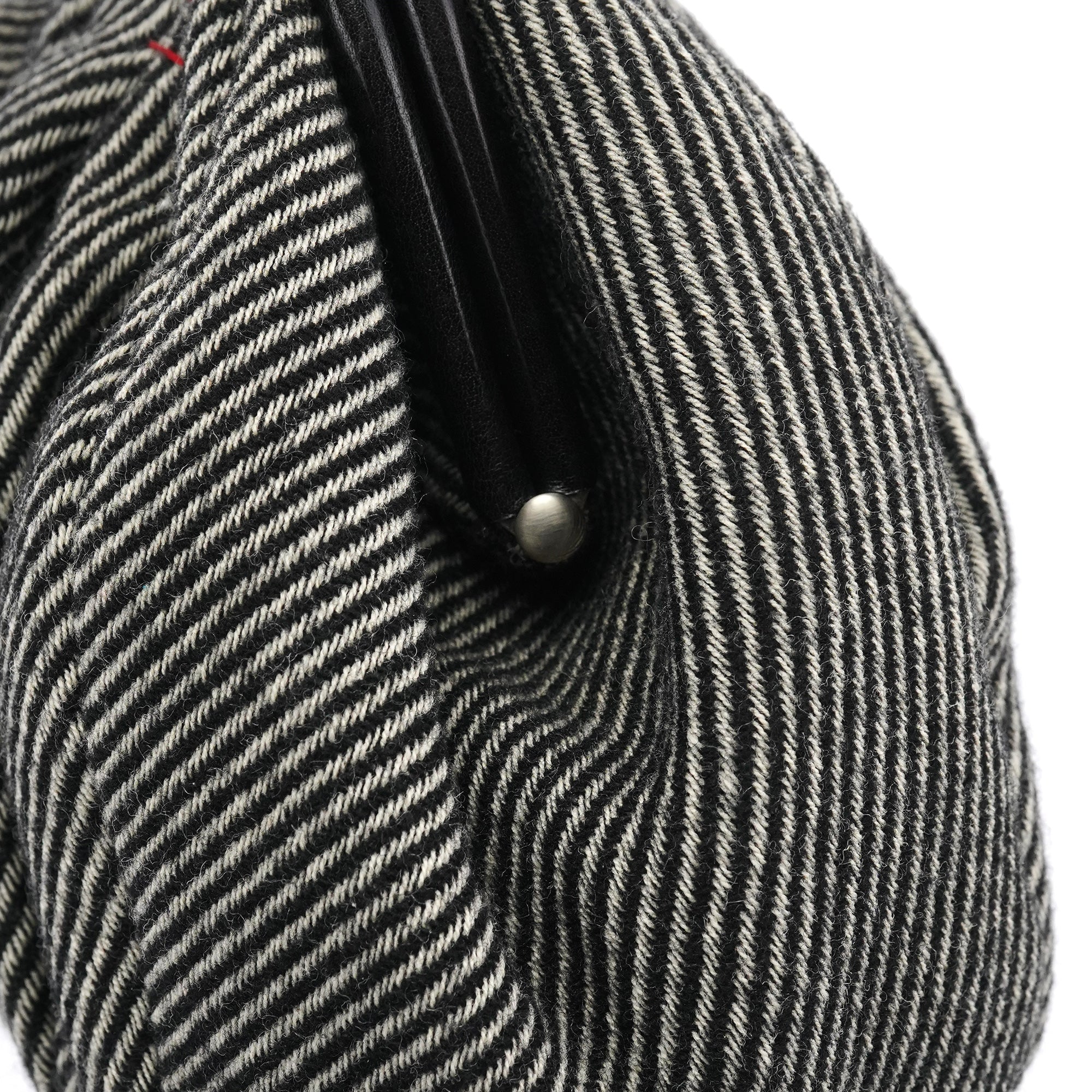 Miu Miu Grey Striped Wool Clutch Handbag
