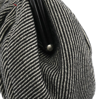 Miu Miu Grey Striped Wool Clutch Handbag