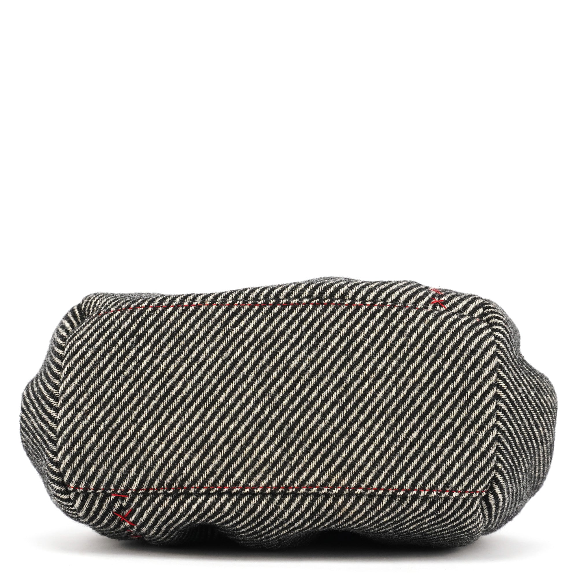 Miu Miu Grey Striped Wool Clutch Handbag