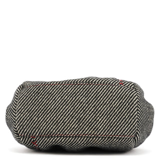 Miu Miu Grey Striped Wool Clutch Handbag