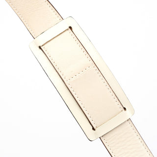 Miu Miu Ivory Crackled Leather Flap Shoulder Bag