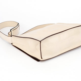 Miu Miu Ivory Crackled Leather Flap Shoulder Bag