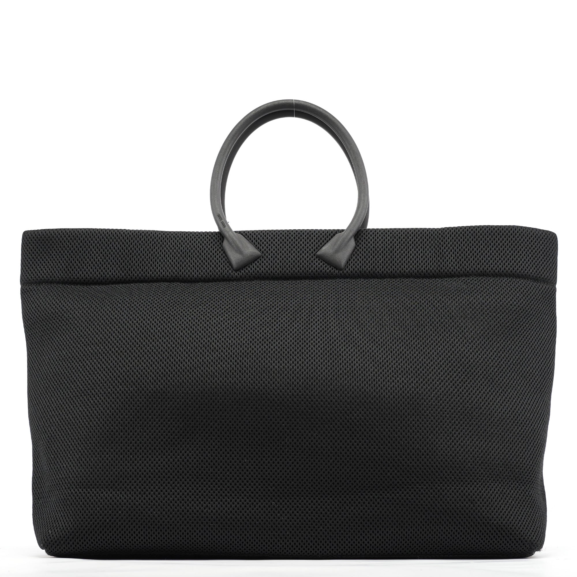 Miu Miu Large Black Mesh Tote Bag