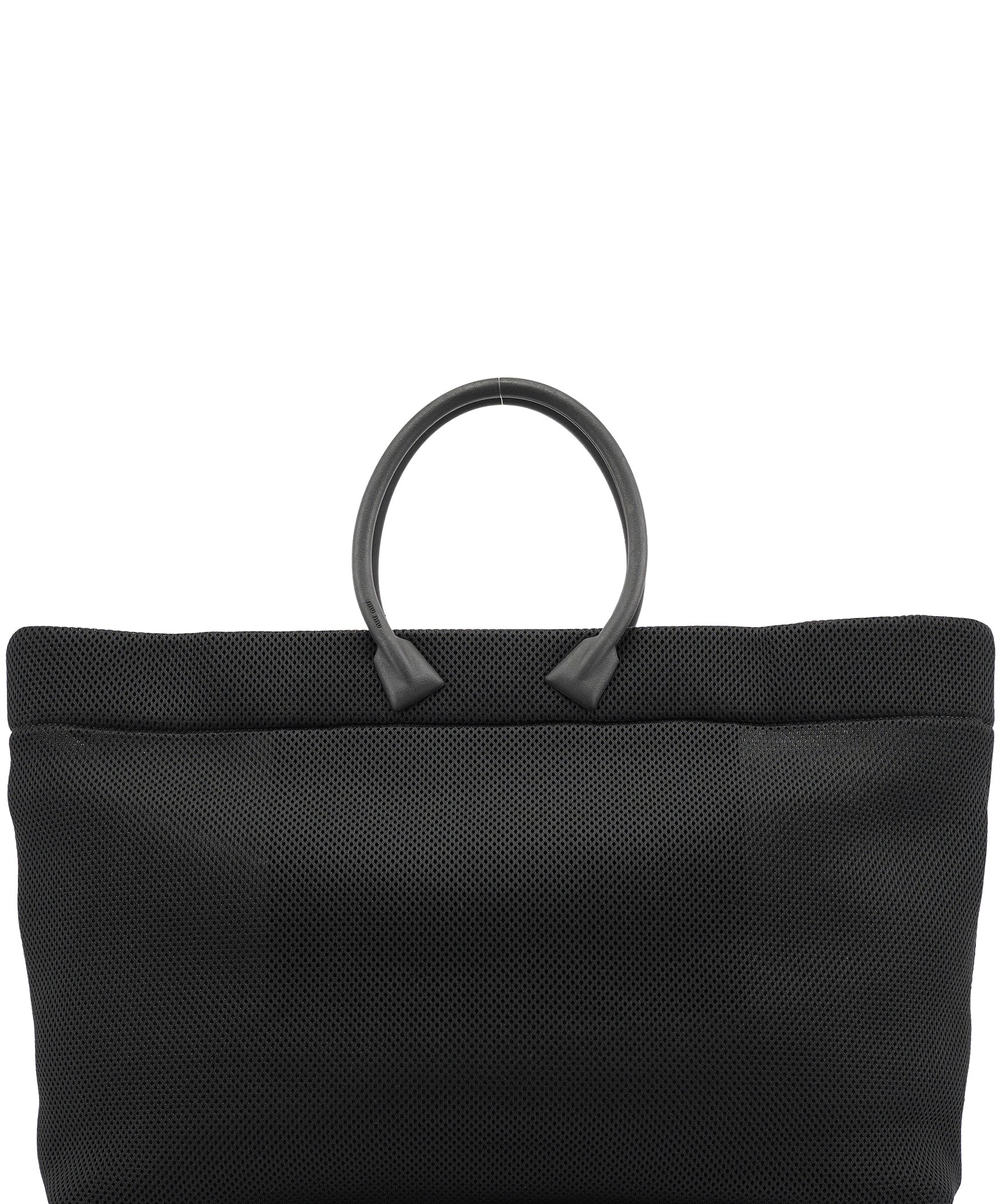 Miu Miu Large Black Mesh Tote Bag