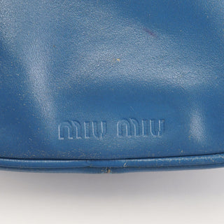 Miu Miu Light Blue Leahter Pocket Handbag