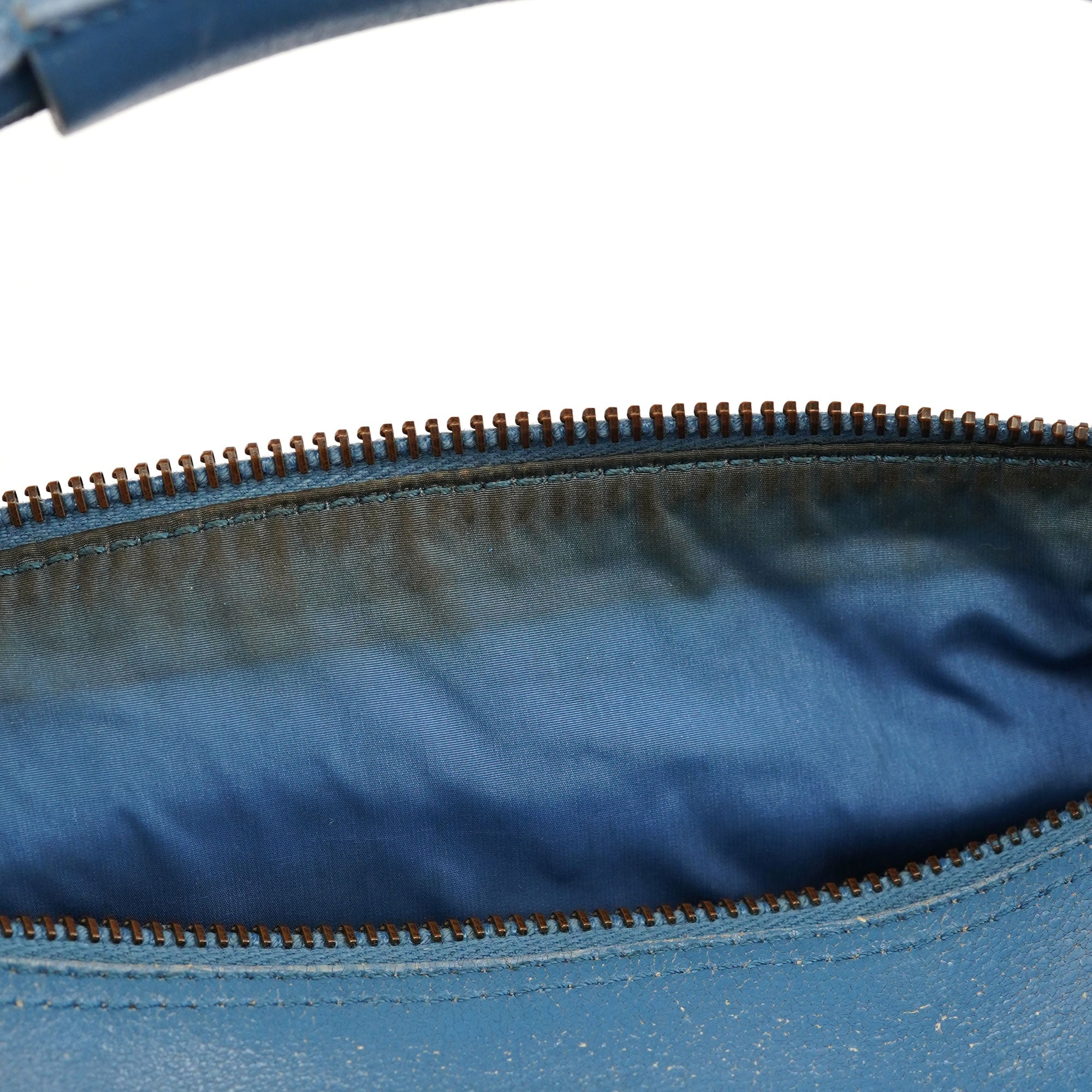 Miu Miu Light Blue Leahter Pocket Handbag