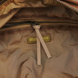 Miu Miu Light Brown Calfskin Leather Bowling Bag